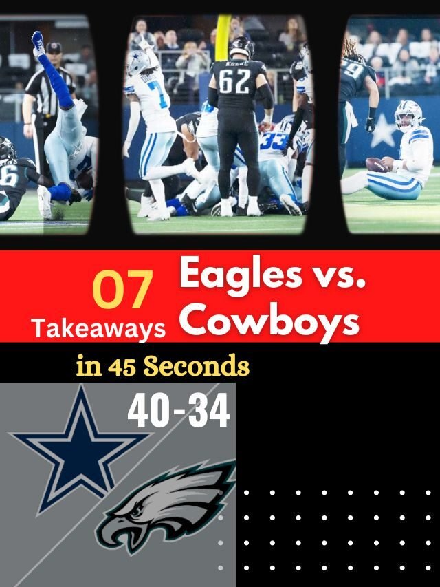 NFL: 07  takeaways from Eagles 40-34 loss to the Cowboys
