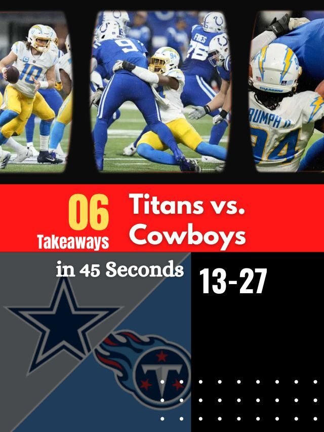 5 takeaways from the Dallas Cowboys’s victory over the Titans