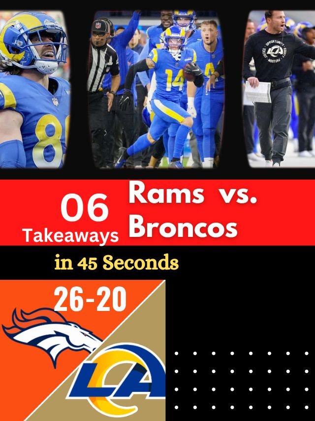 NFL: 6 takeaways from Rams' win vs. Broncos, NFL News, Rams Broncos match highlights, Rams broncos key take away, Rams winvs broncos