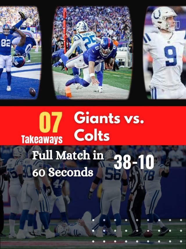 NFL: 07 Key takeaway on the Colts’ 38-10 loss to the Giants (Highlights)